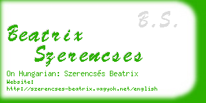beatrix szerencses business card
